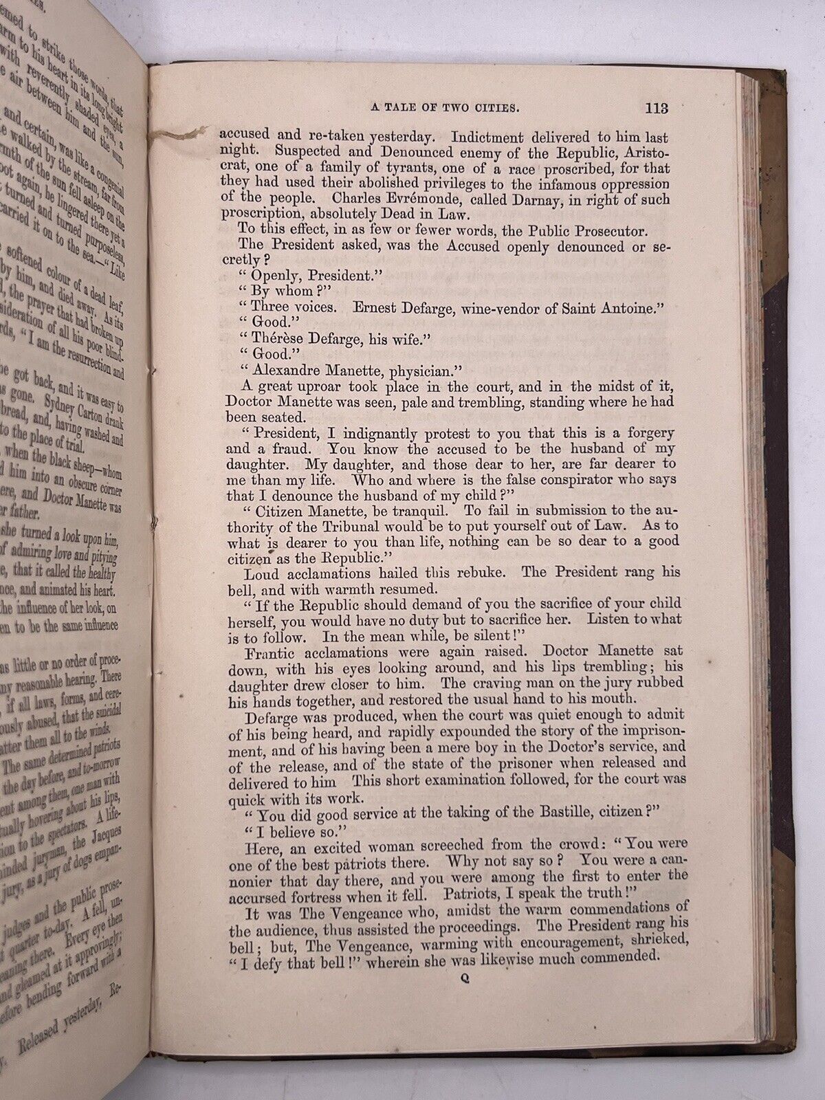 A Tale of Two Cities by Charles Dickens 1859 First Edition