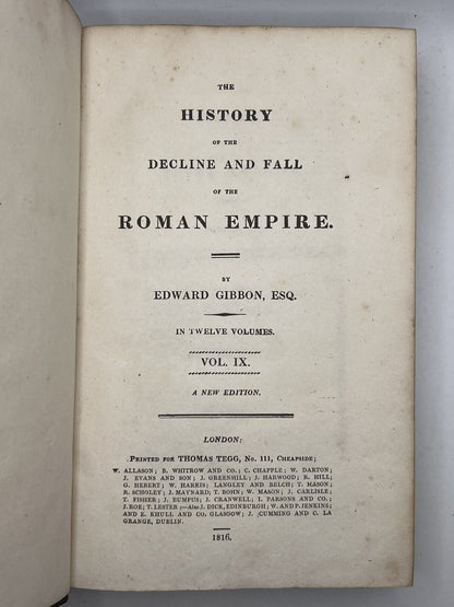 The Decline and Fall of the Roman Empire by Edward Gibbon 1816