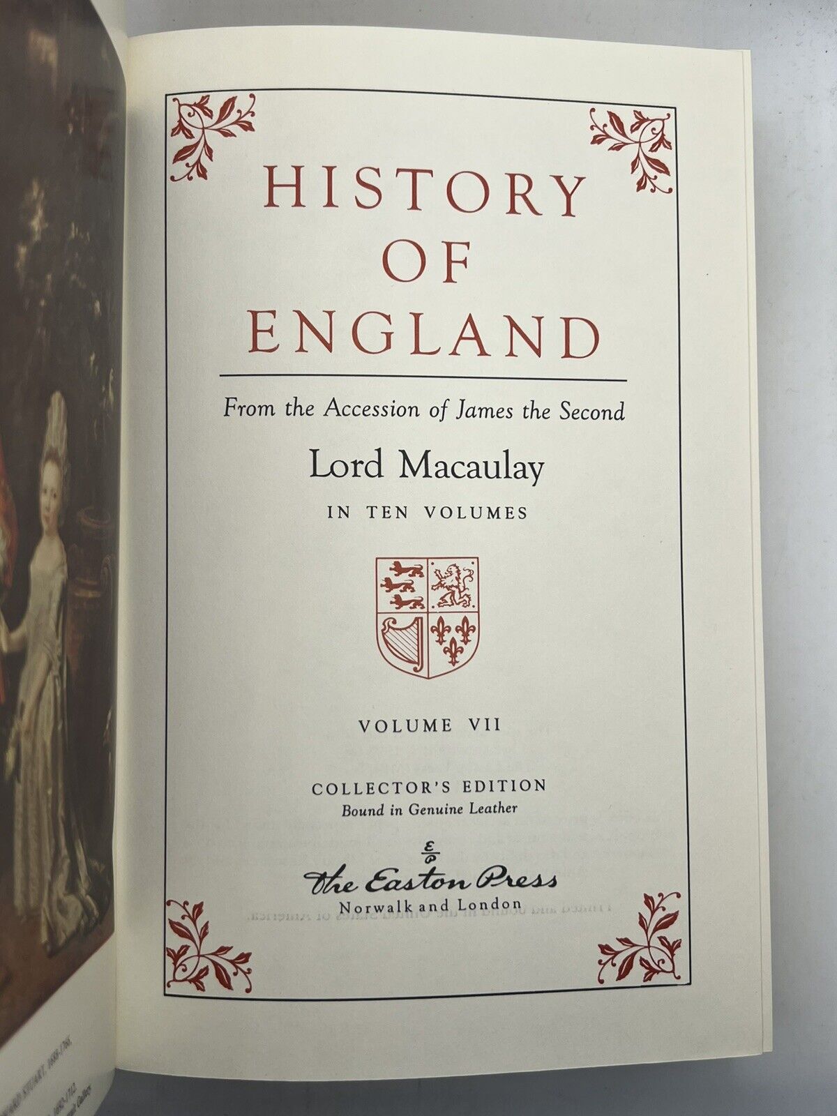 The History of England by Lord Macaulay 1993 Easton Press