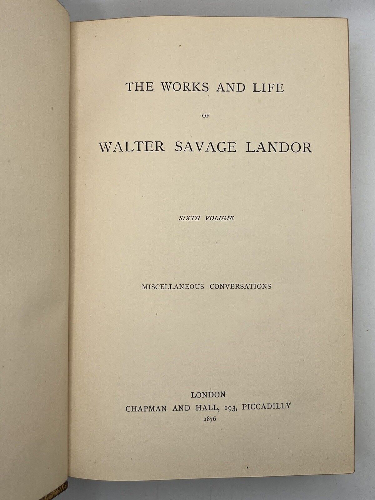 The Works of Walter Savage Landor 1876