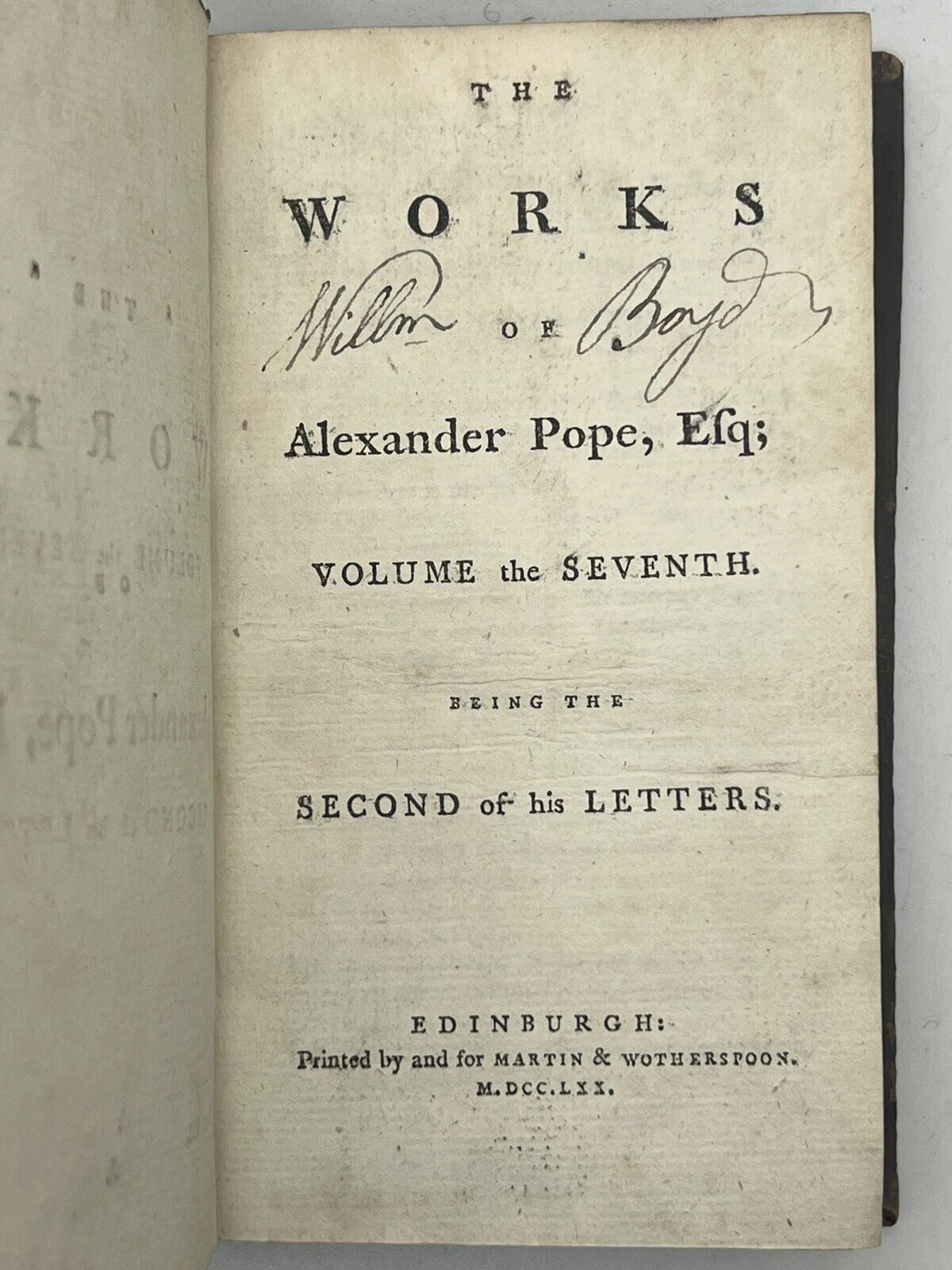 The Works of Alexander Pope 1770