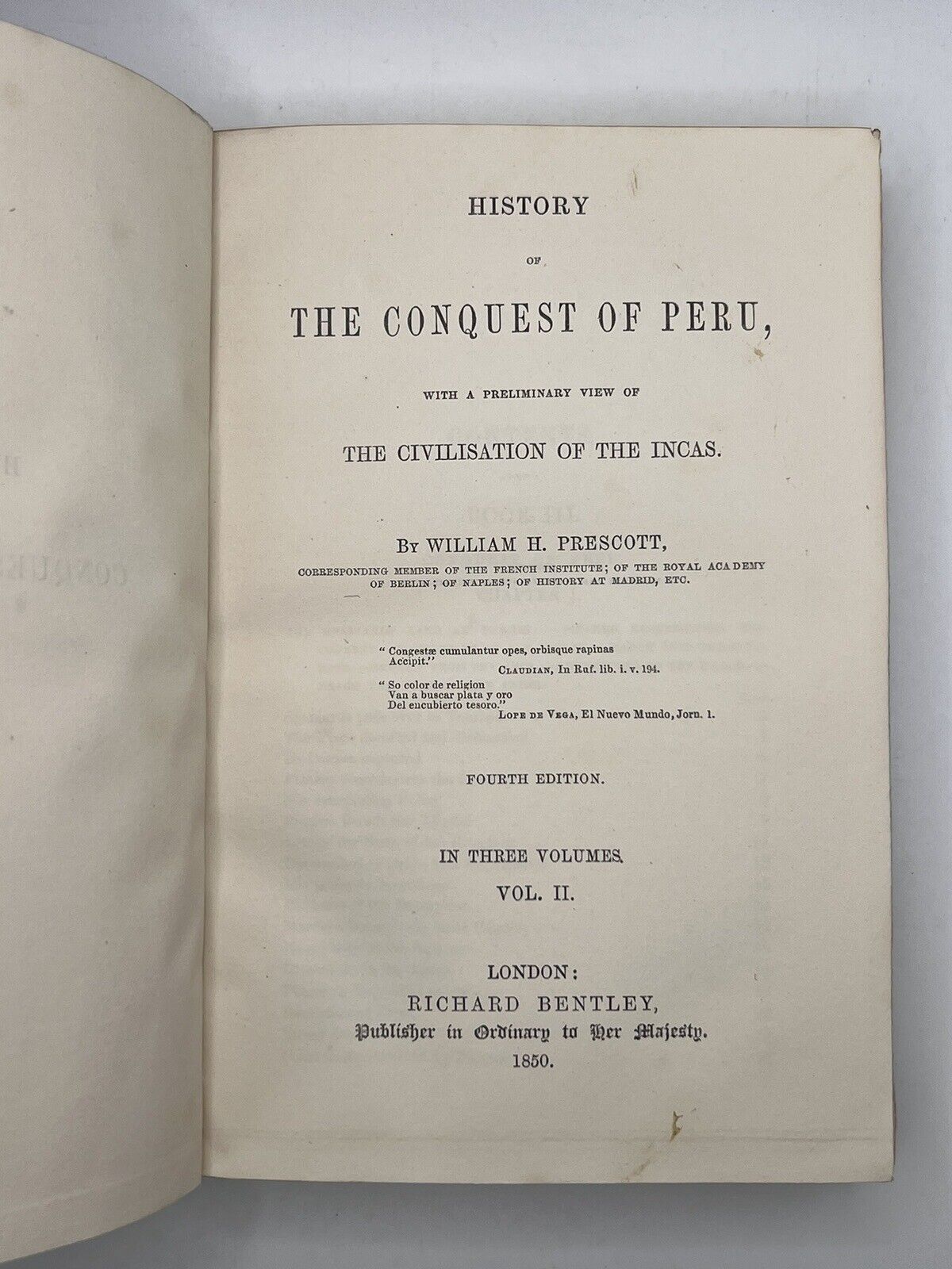 The Works of William H. Prescott 1850-55