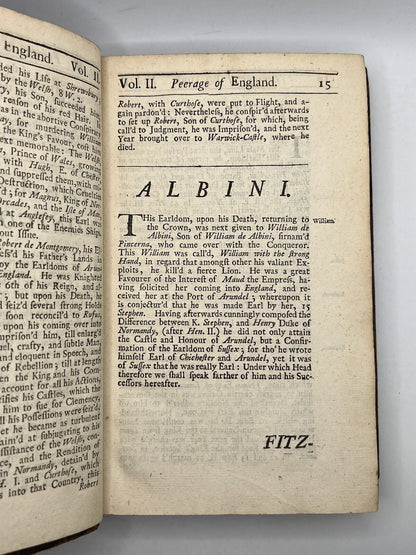 The Peerage of England by Arthur Collins 1710-11