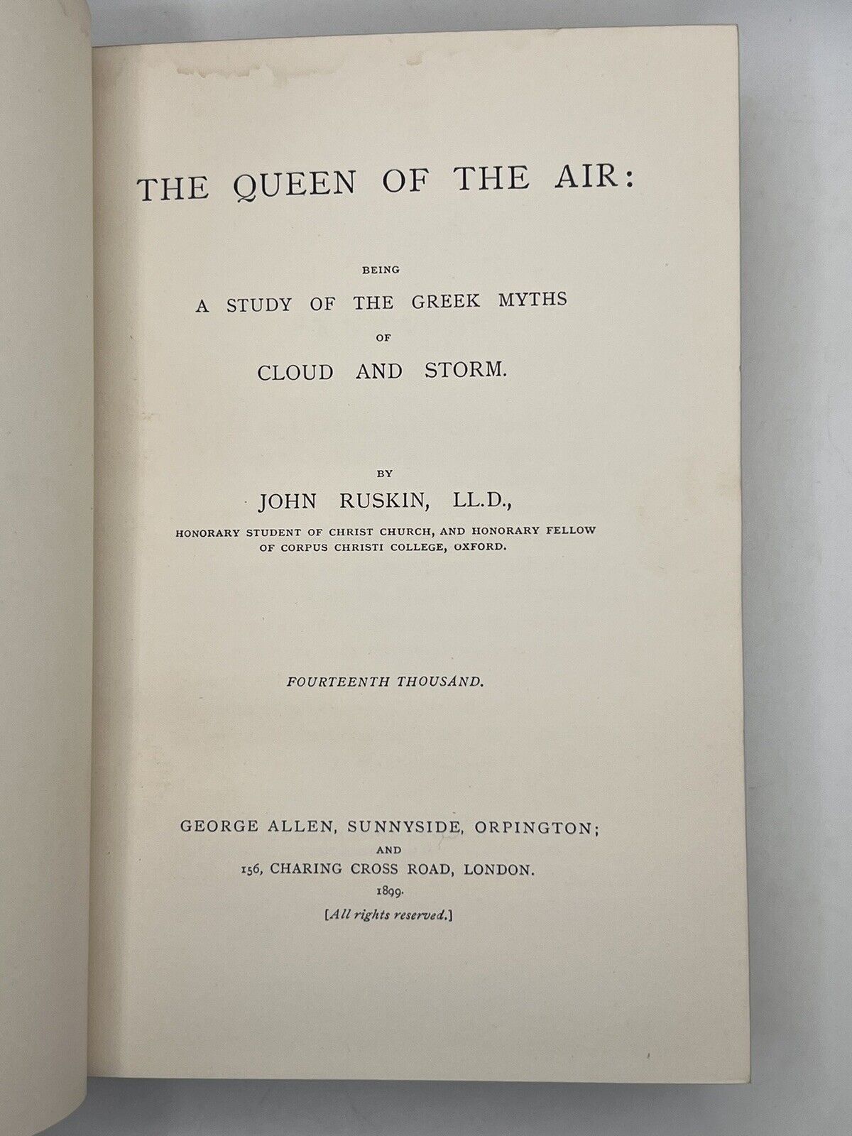 The Works of John Ruskin 1896-99