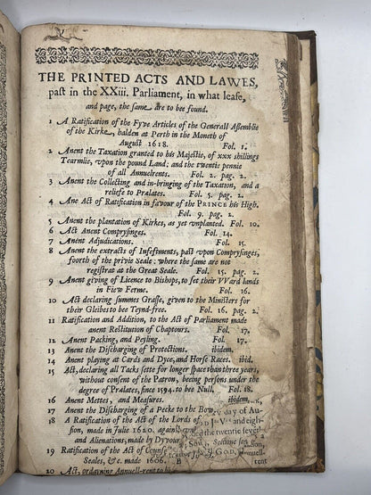 The Laws and Acts of Parliament of 1611