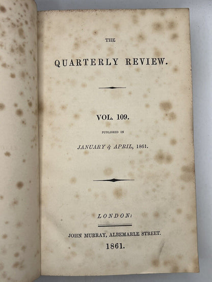 Charles Darwin Origin of Species Quarterly Review 1859-1861 First Edition