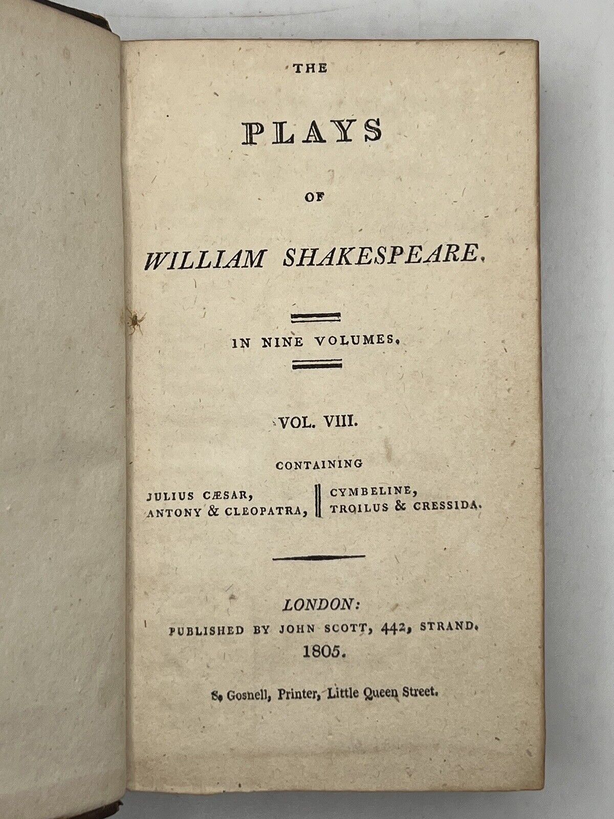 The Plays of William Shakespeare 1805