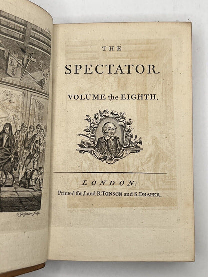 The Spectator in 8 Volumes circa 1753