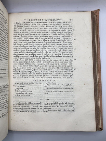 Ancient Panegyrics By Jacobus De La Baune 1728 Second Italian Edition