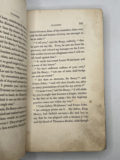 Ivanhoe by Sir Walter Scott 1820 First Edition