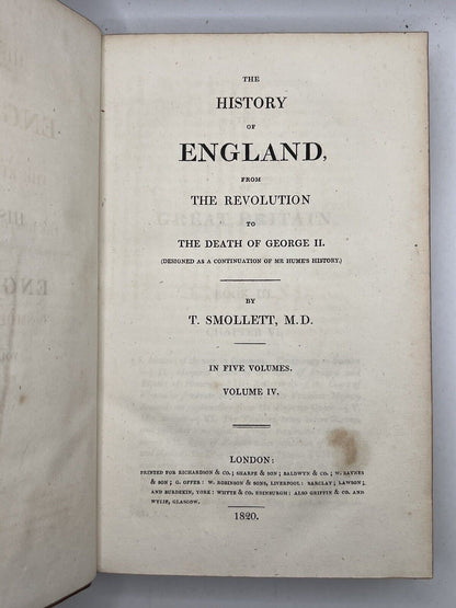 The History of England by David Hume & Tobias Smollett 1820