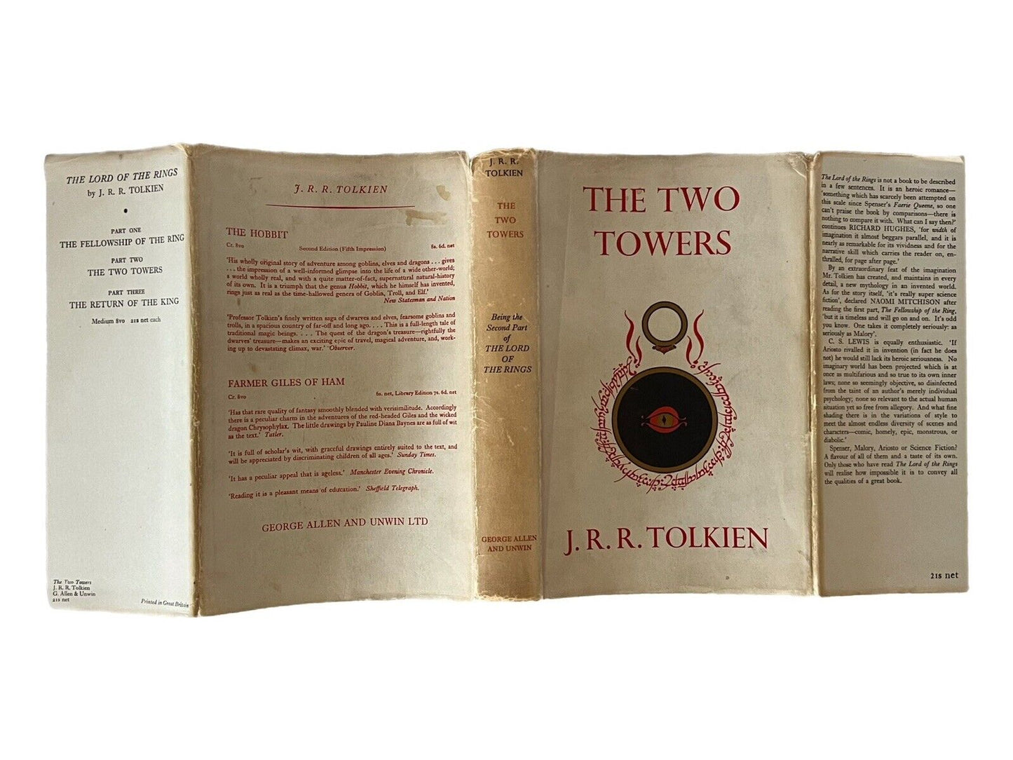 The Two Towers by J.R.R Tolkien 1954 First Edition First Impression