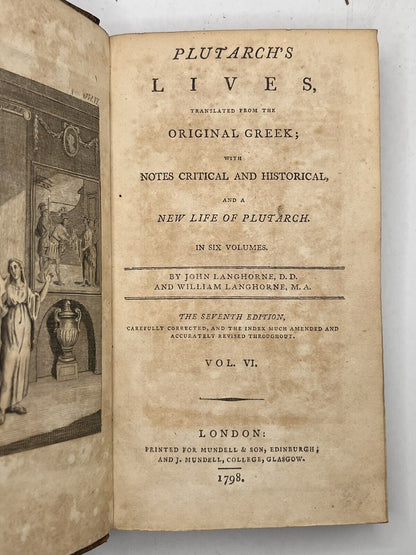 Plutarch's Lives 1798 Langhorne Edition