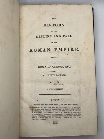 The Decline and Fall of the Roman Empire by Edward Gibbon 1816