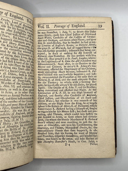 The Peerage of England by Arthur Collins 1710-11