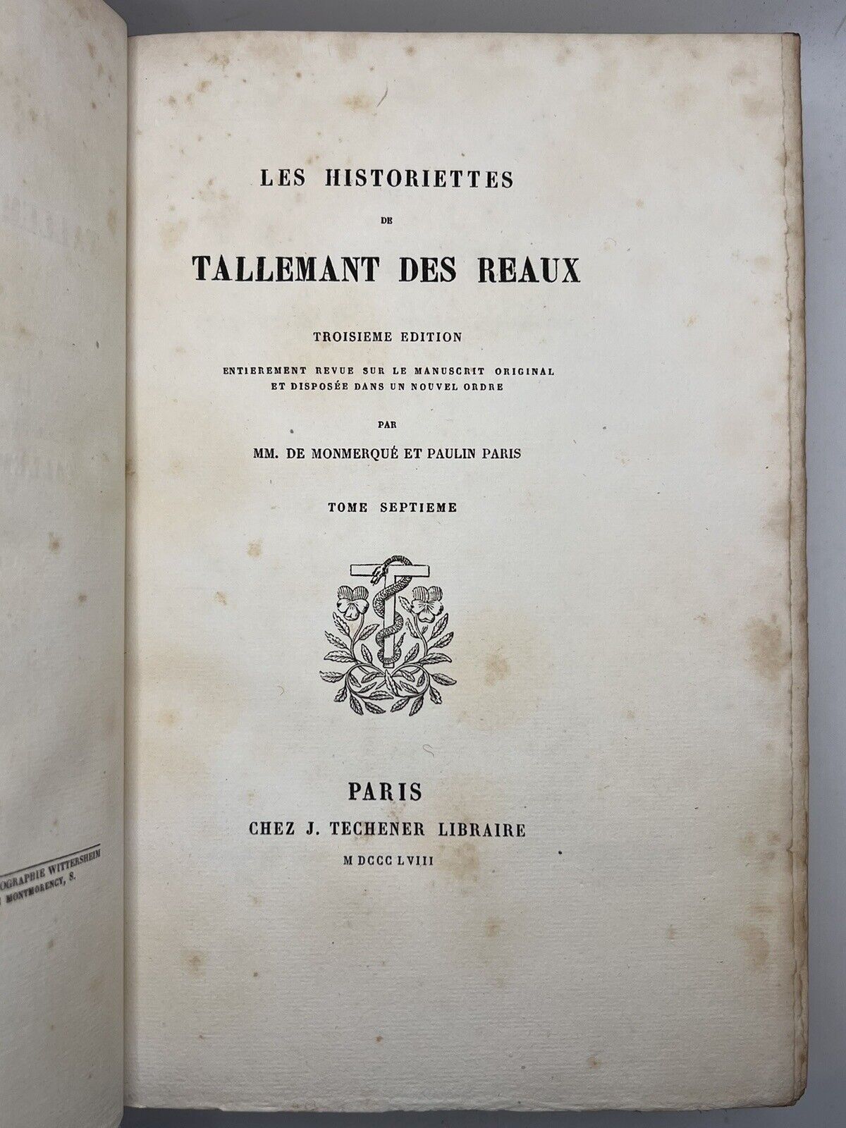 Tallemant's Biographies 1854-60 Zaehnsdorf