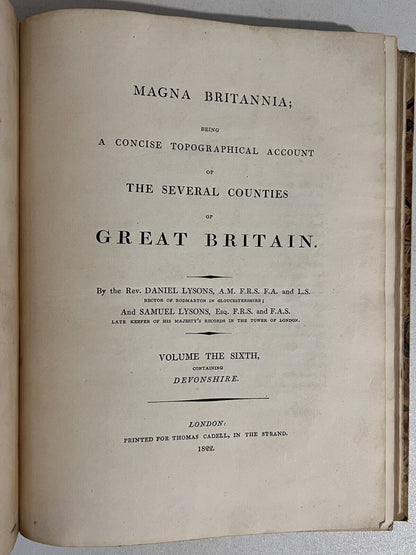 Lyson's Magna Britannia 1806-22 First Edition