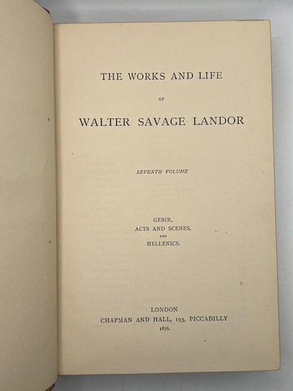 The Works of Walter Savage Landor 1876