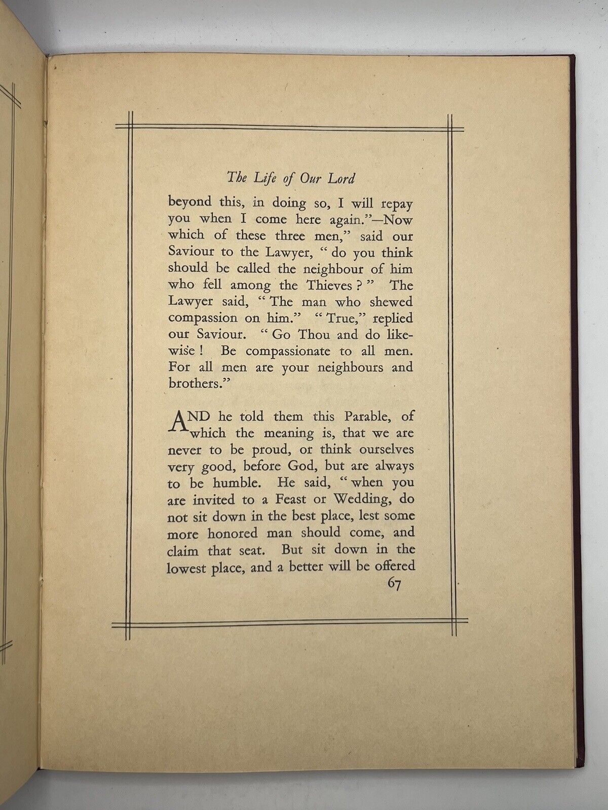 The Life of Our Lord by Charles Dickens 1934 First Edition