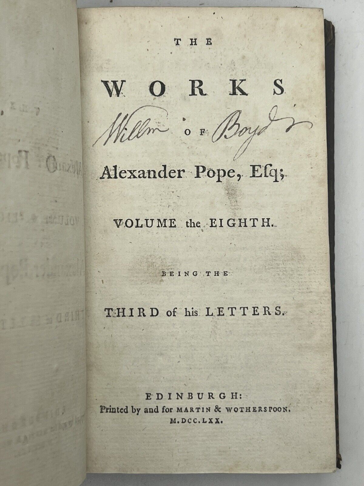 The Works of Alexander Pope 1770