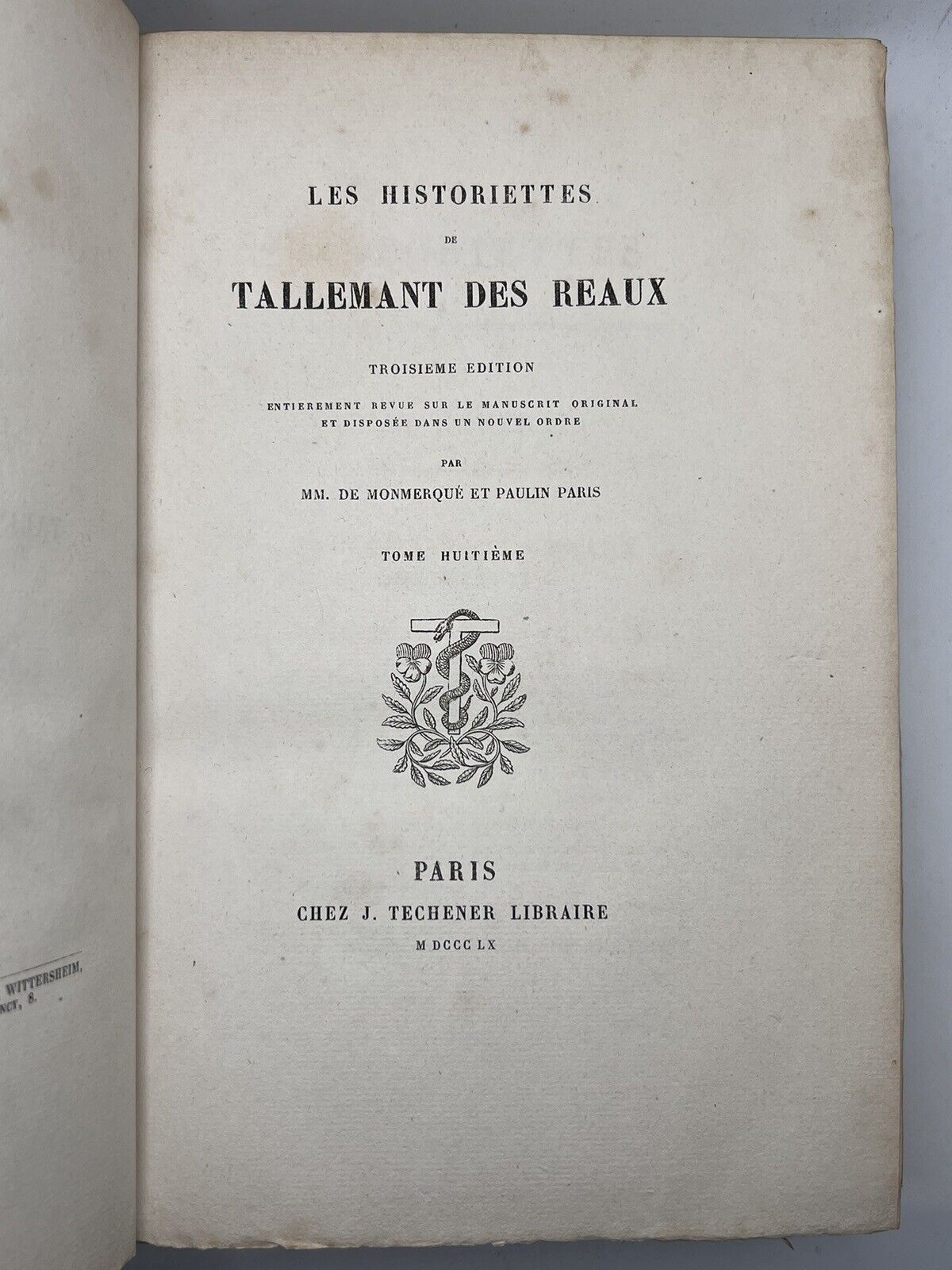 Tallemant's Biographies 1854-60 Zaehnsdorf