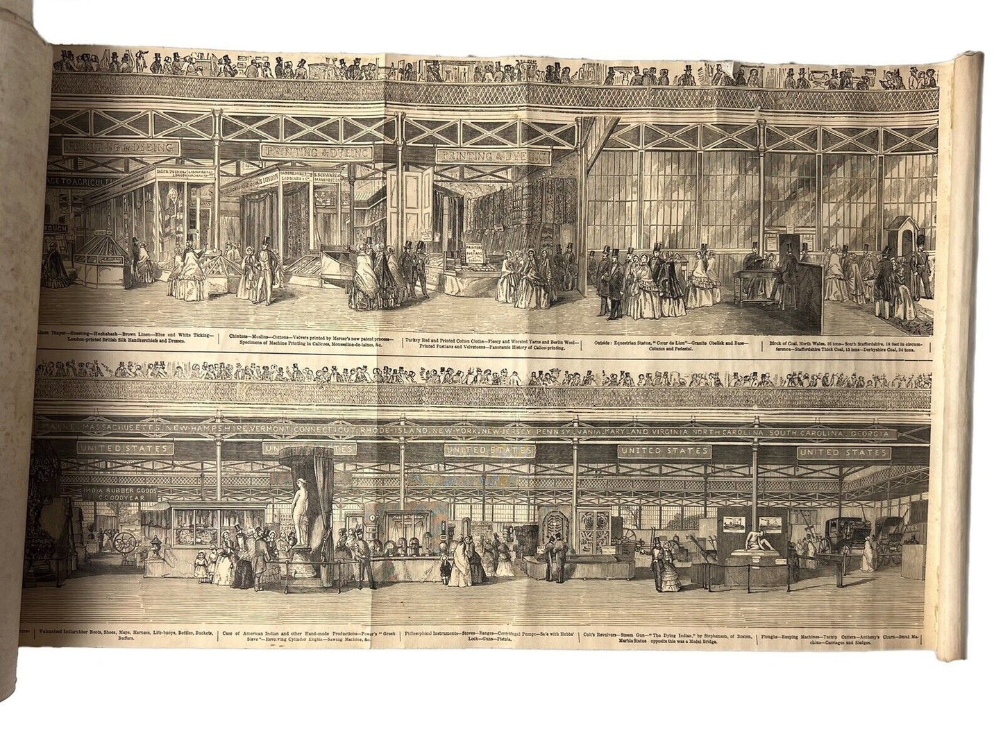 A Panorama of the Great Exhibition of 1851 from the Illustrated London News