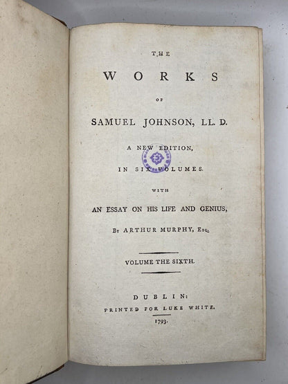 The Works of Samuel Johnson 1793 The Important Arthur Murphy Edition