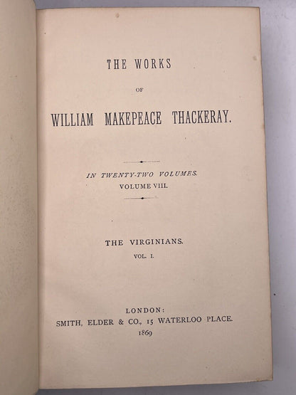 The Works of W.M. Thackeray 1869 First Collected Edition