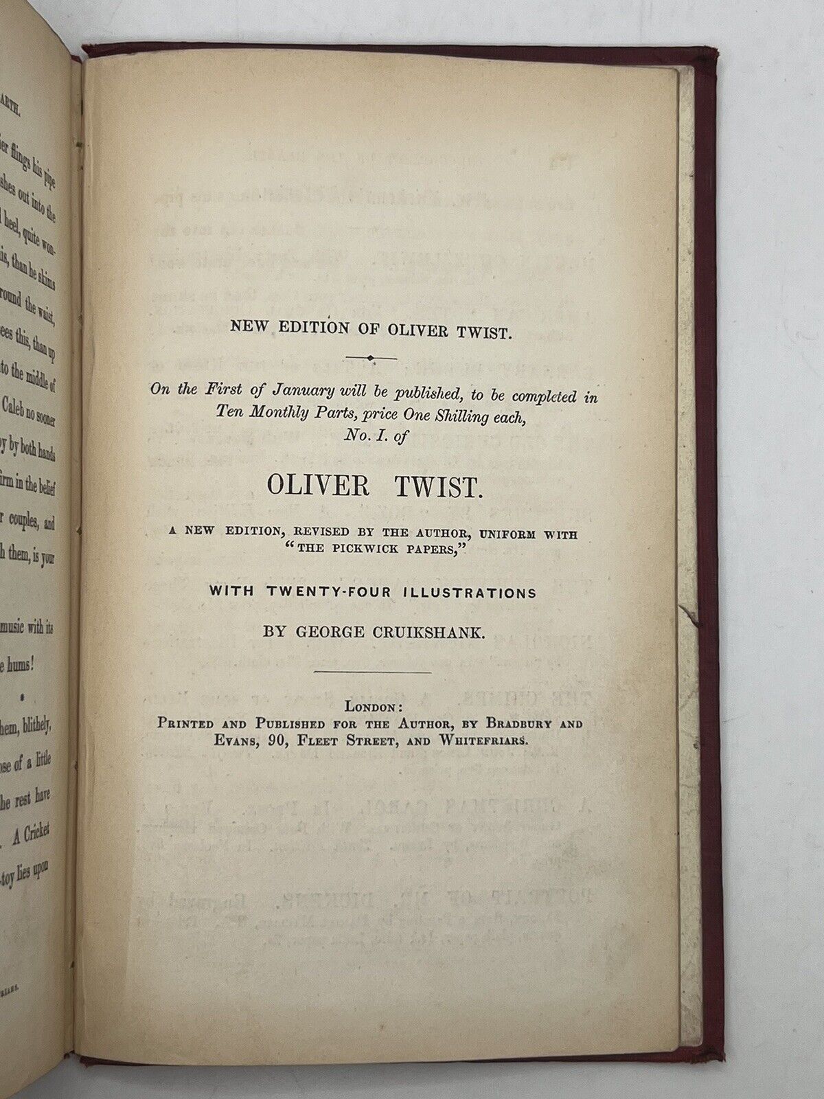 The Cricket on the Hearth by Charles Dickens 1846 First Edition Original Cloth