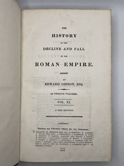 The Decline and Fall of the Roman Empire by Edward Gibbon 1816