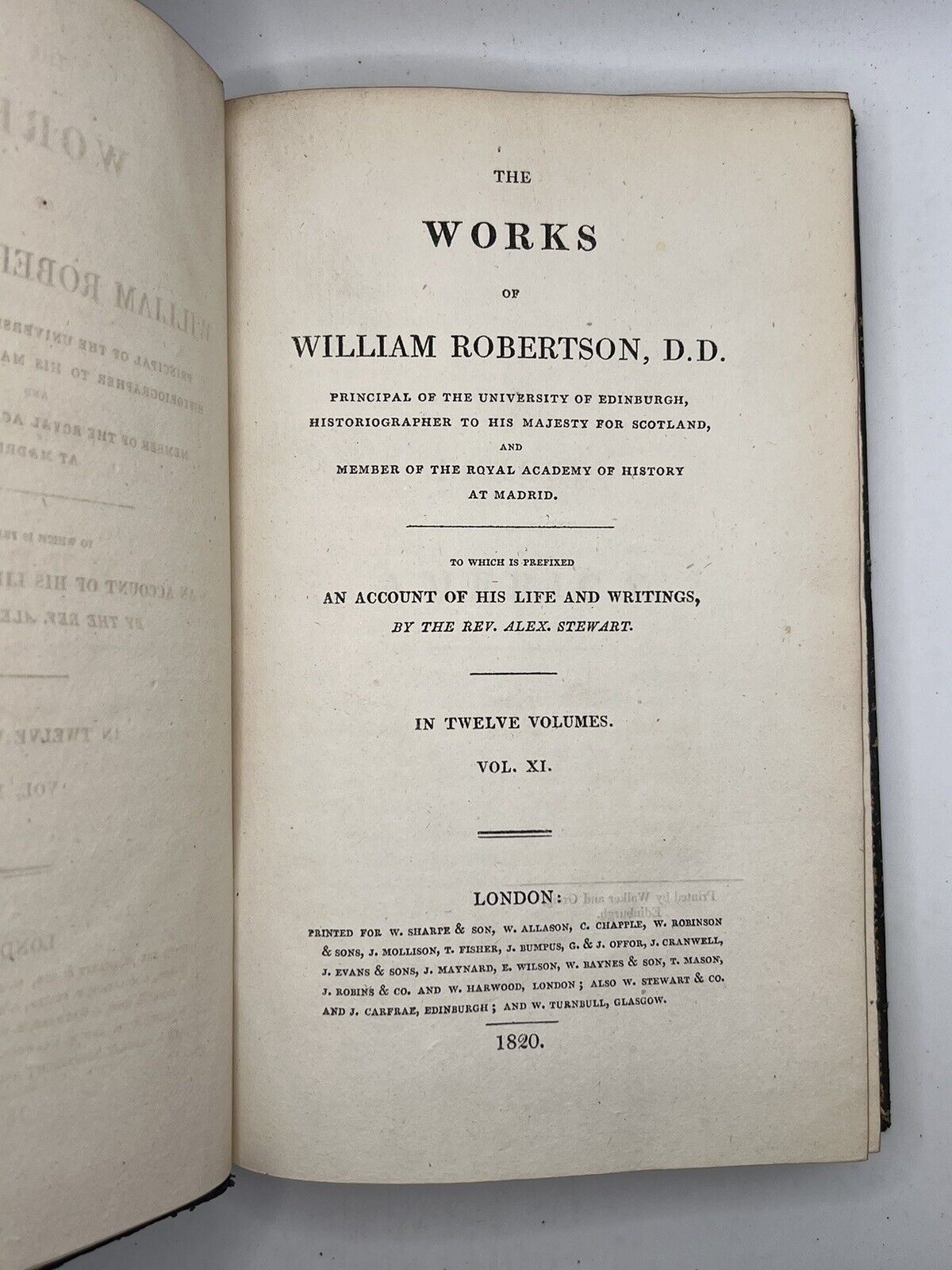 The Works of William Robertson 1820