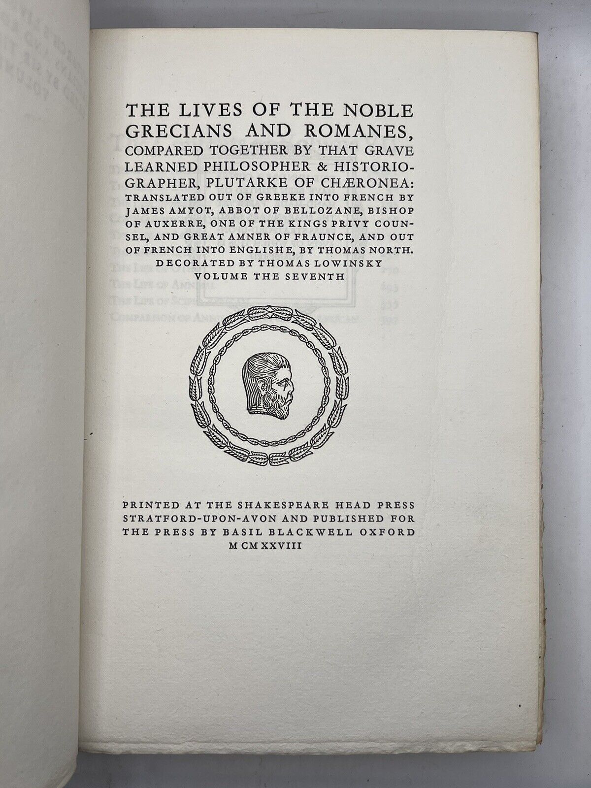 Plutarch's Lives 1928 Shakespeare Head Press 1/100 Signed Limited Edition