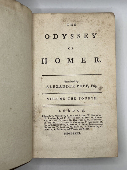 Homer's Iliad and Odyssey 1771 Alexander Pope Edition