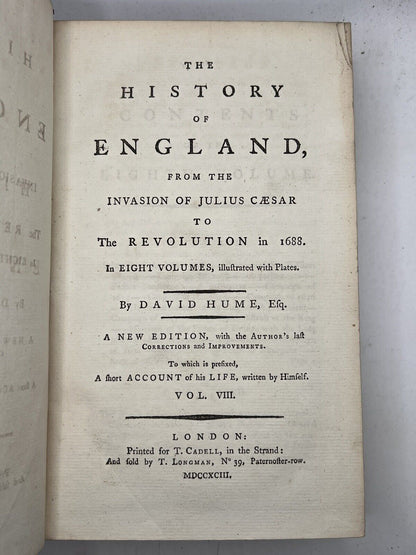 The History of England by David Hume 1792-1802