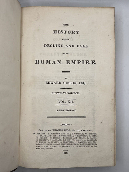 The Decline and Fall of the Roman Empire by Edward Gibbon 1816