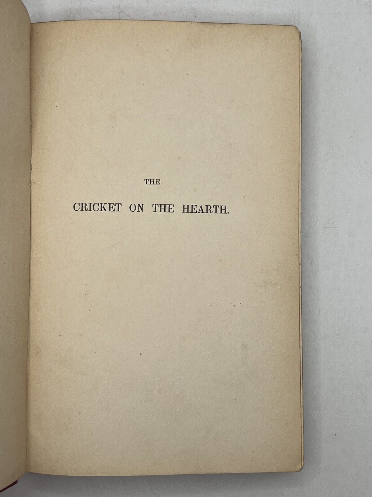 The Cricket on the Hearth by Charles Dickens 1846 First Edition Original Cloth