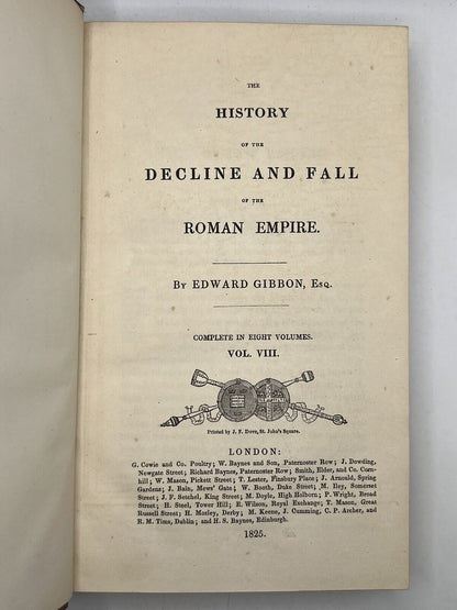 The History of the Decline and Fall of the Roman Empire by Edward Gibbon 1825