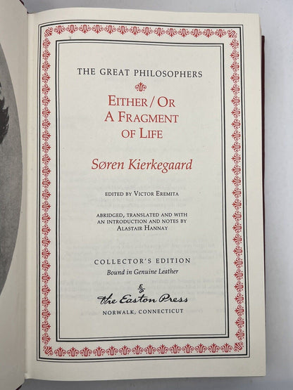 The Great Philosophers Series; Easton Press 1995