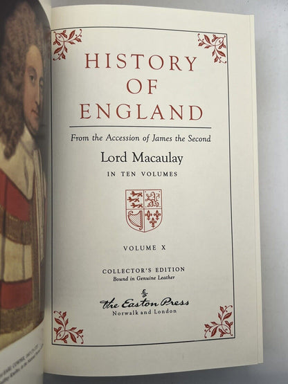 The History of England by Lord Macaulay 1993 Easton Press