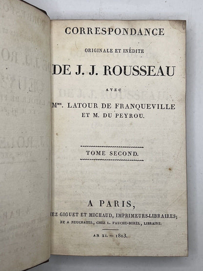 The Works of Jean Jacques Rousseau 1769-1803