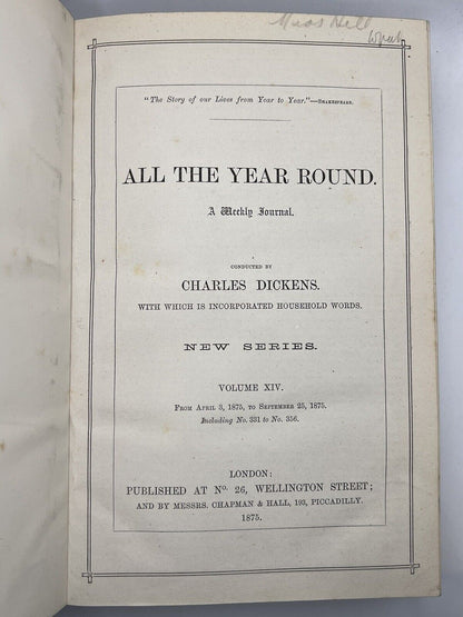 All the Year Round by Charles Dickens 1860-1875 First Editions & Later