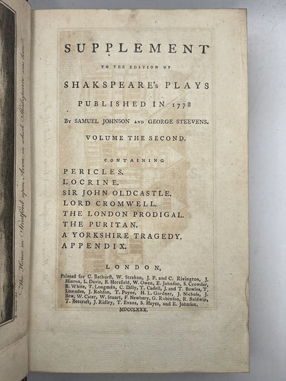 1778 Works of William Shakespeare