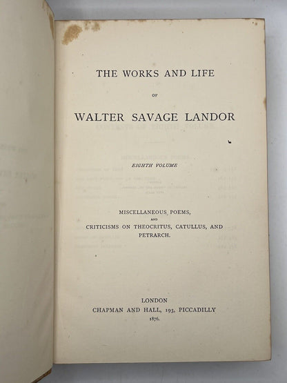 The Works of Walter Savage Landor 1876