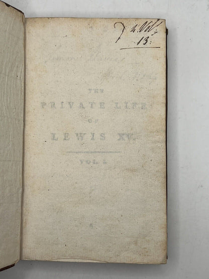 The Private Life of Lewis XV 1781