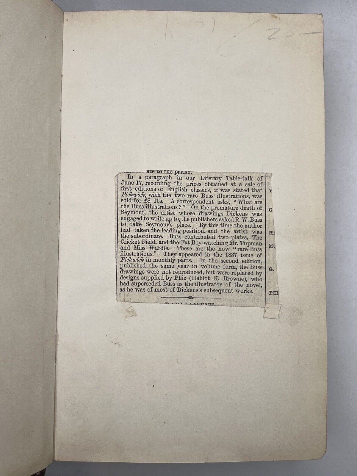 The Pickwick Papers by Charles Dickens 1837 First Edition Early State with Buss Plates