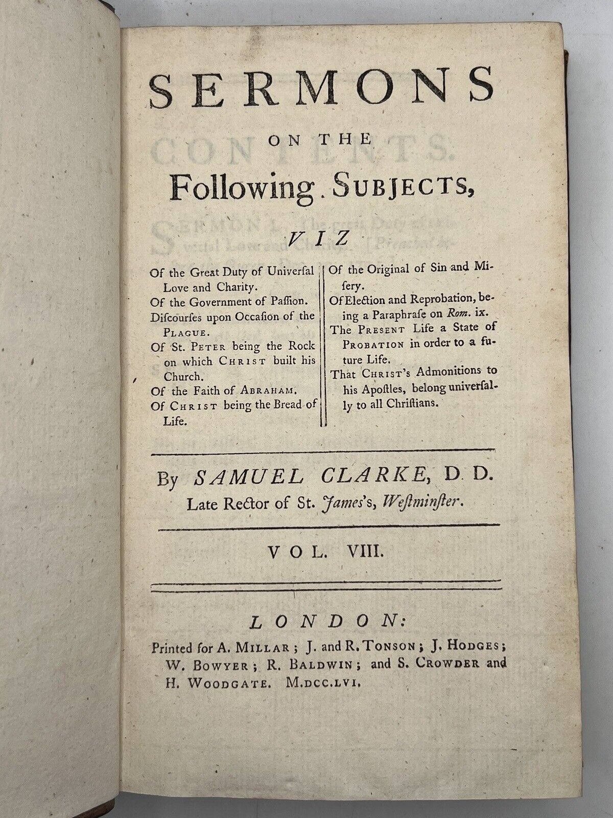 Sermons by Samuel Clarke 1756