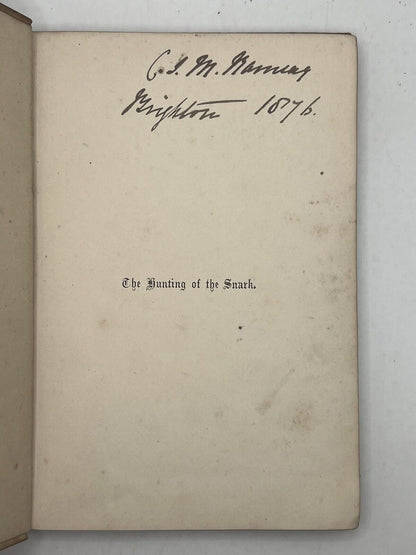 The Hunting of the Snark by Lewis Carroll 1876 First Edition Original Cloth