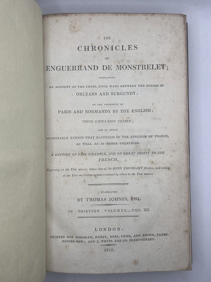 The Chronicles of Montstrelet 1810