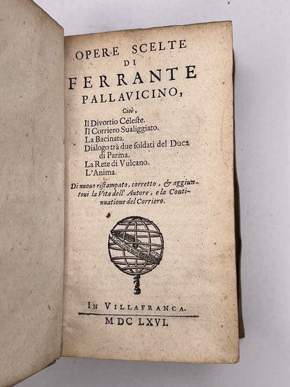 The Works of Ferrante Pallavicino 1666 First Elzevir Edition