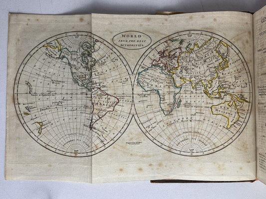 The General Gazetteer by R. Brookes 1800 Coloured Maps